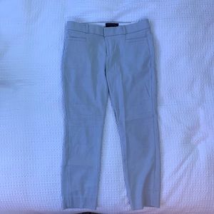 capris pattern pants. white and grey